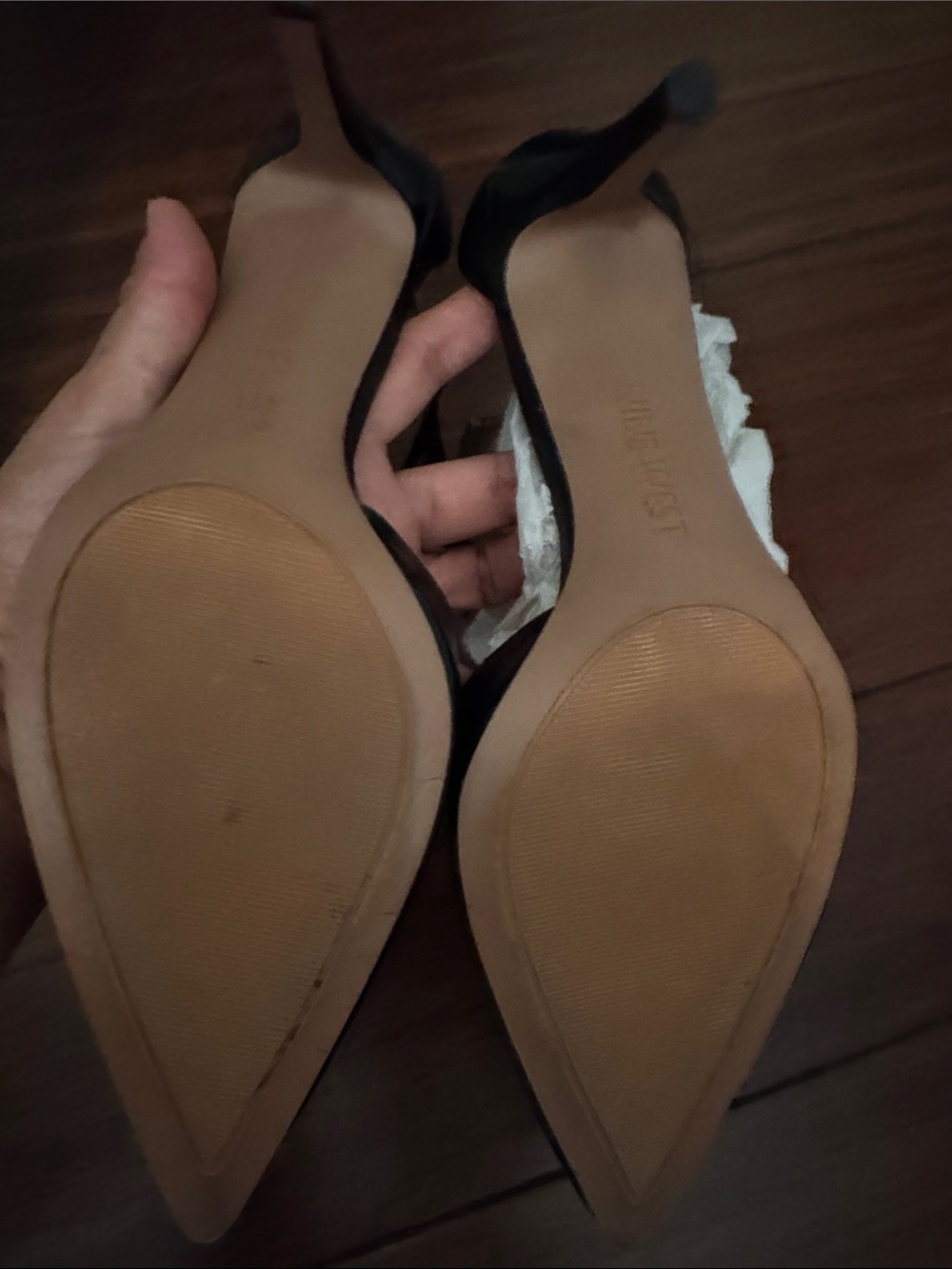 Nine West Black Pointed-Toe Ankle-Strap Heels - Picture 5 of 7